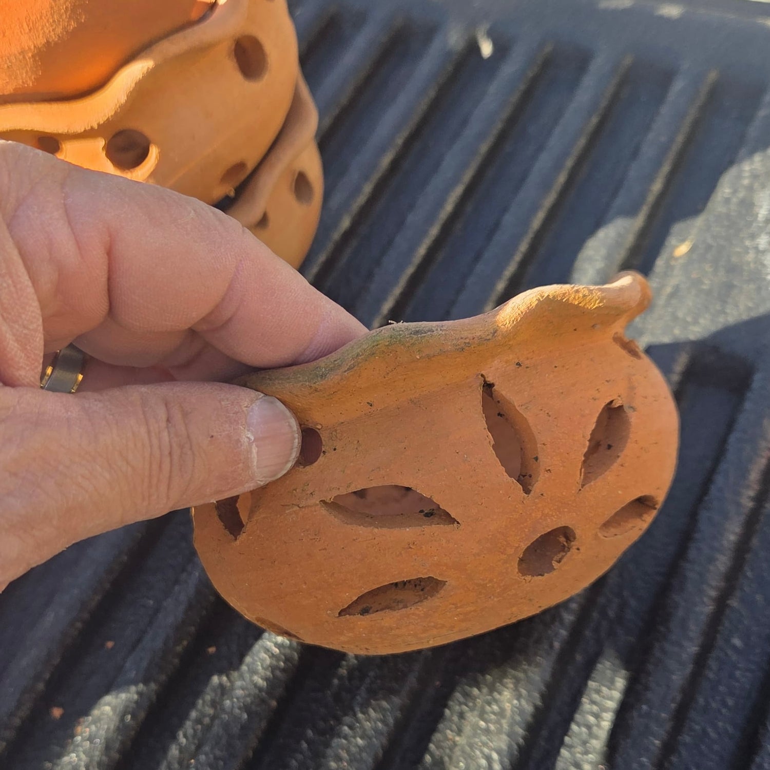 4” Clay Orchid Pots with holes- Various Designs