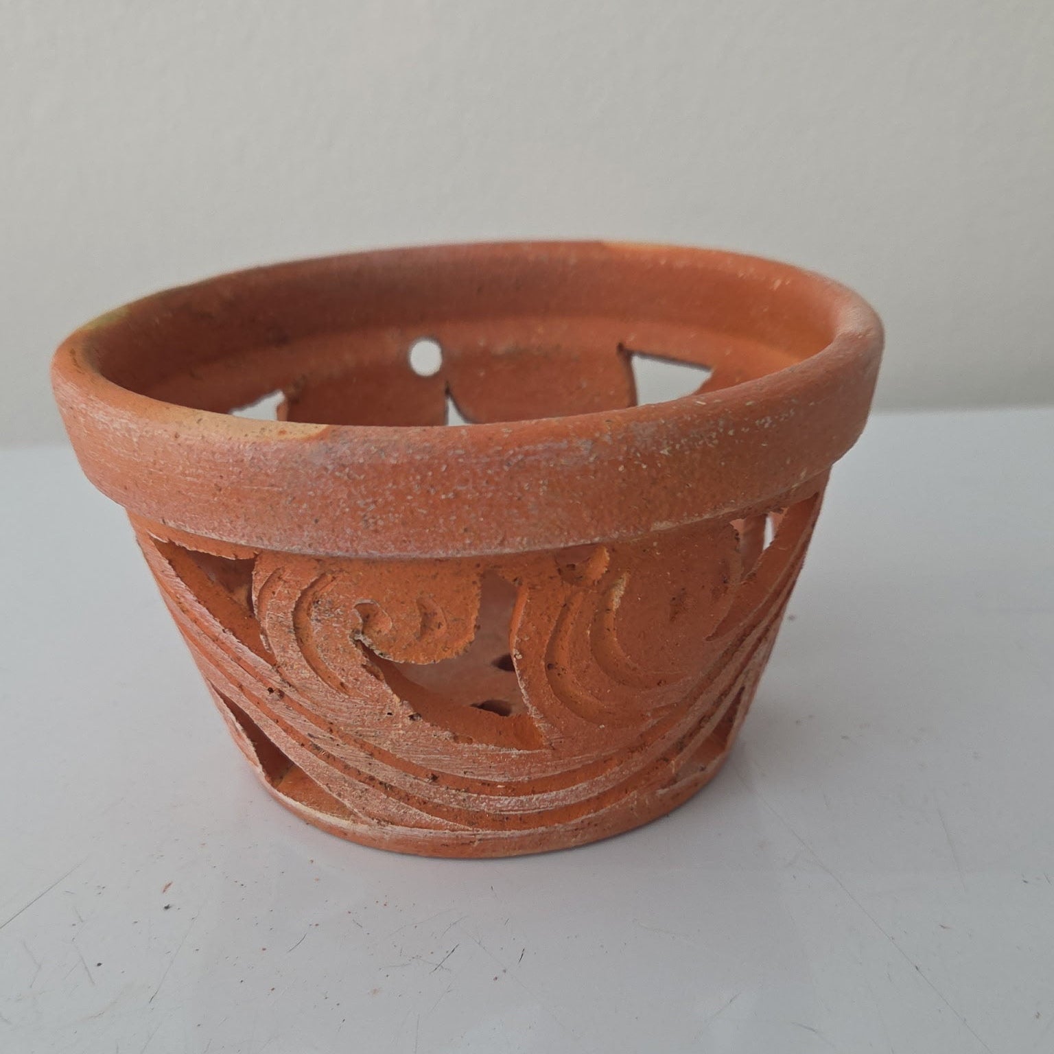 4” Clay Orchid Pots with holes- Various Designs